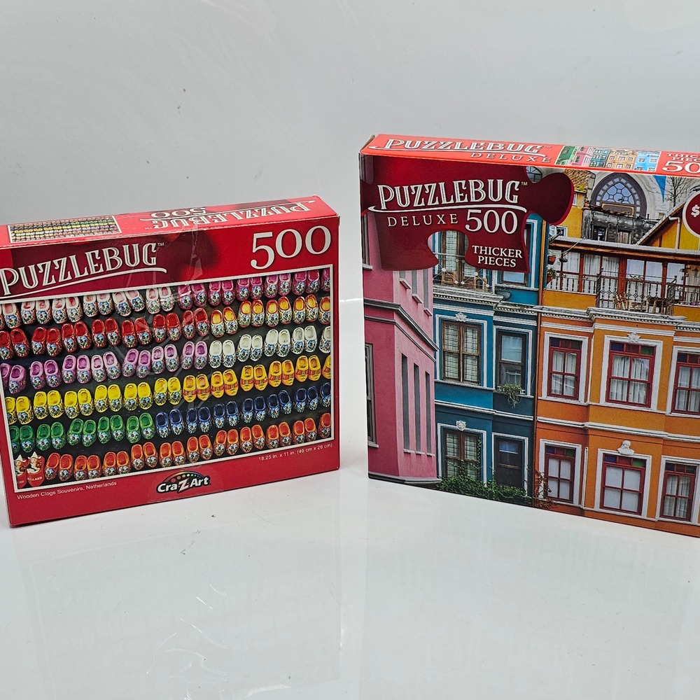 Lot of 2 Cra-Z-Art Puzzlebug 500 Piece‎ Jigsaw Puzzles Netherlands Istanbul New